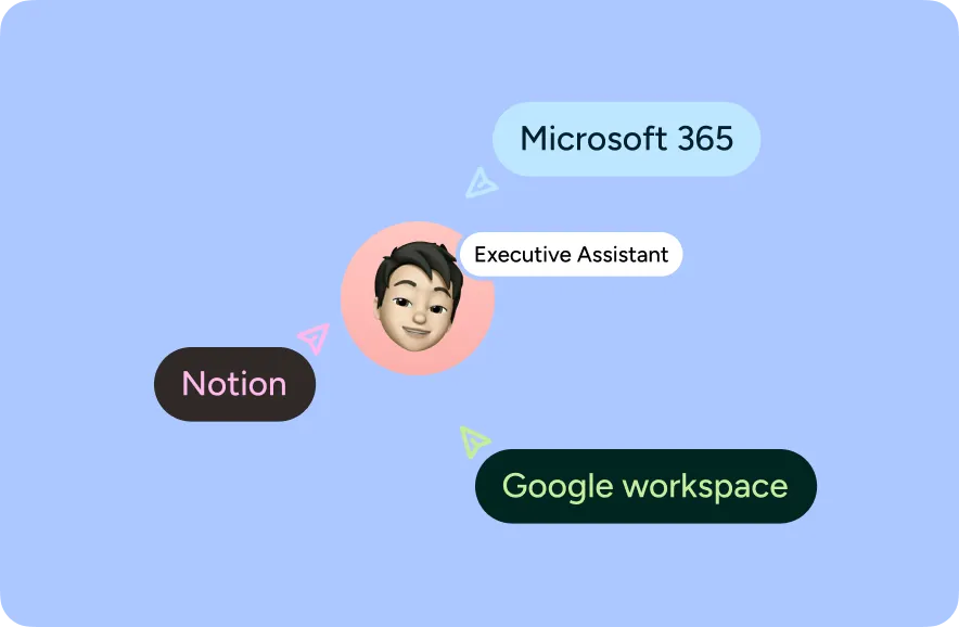 Illustration of the tools an executive assistant uses